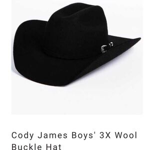 Boot Barn Black Wool Buckle Hat